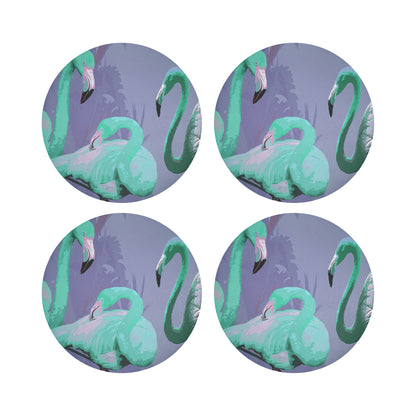 Palm Springs Wisteria 16&quot; Round Pebble Placemats, Set of 4 - nicolettemayer.com