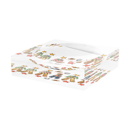 Paper Dolls Five Chaps XOXO Acrylic Candy Catchall Dish, 6 x 6 in., 8 x 8 in. by Nicolette Mayer