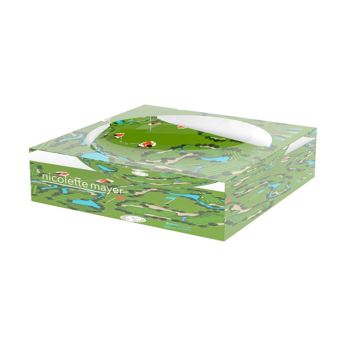 Par Tee Orange Acrylic Candy Catchall Dish