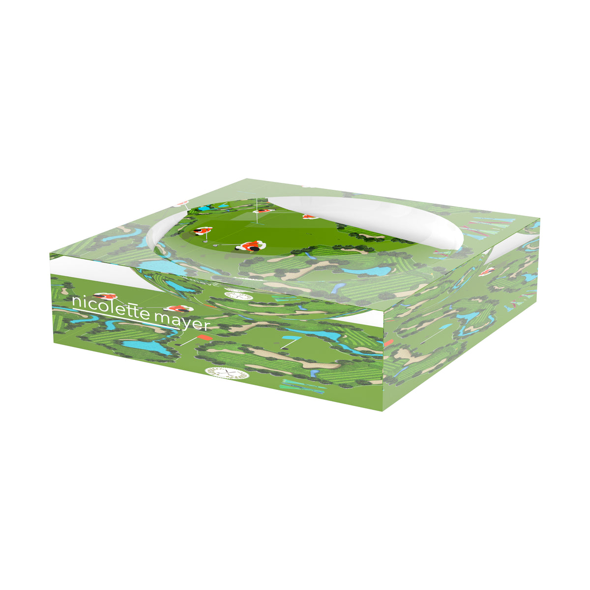 Par Tee Orange Acrylic Candy Catchall Dish