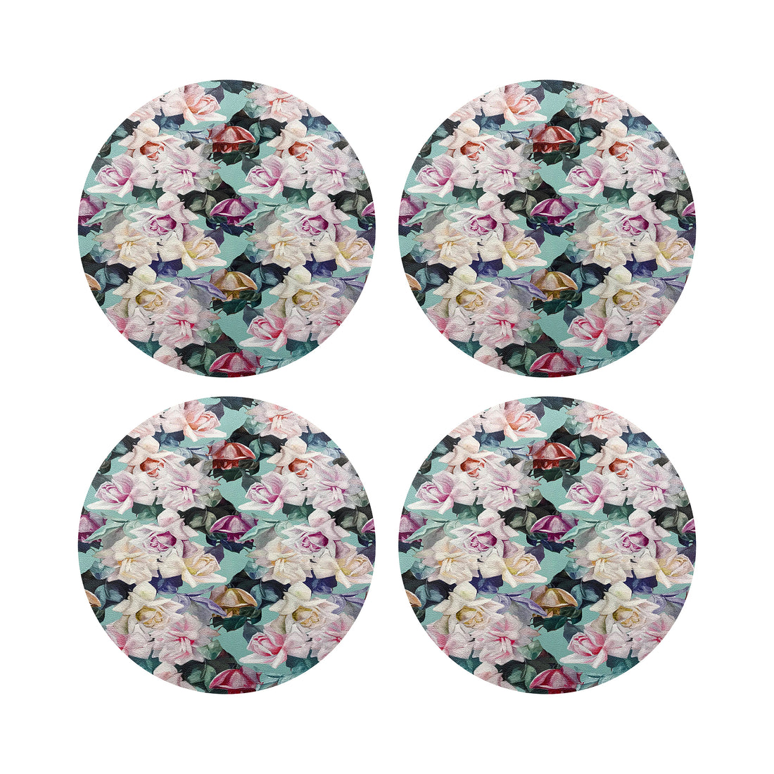 Passion Laduree Vegan Leather Round Coasters
