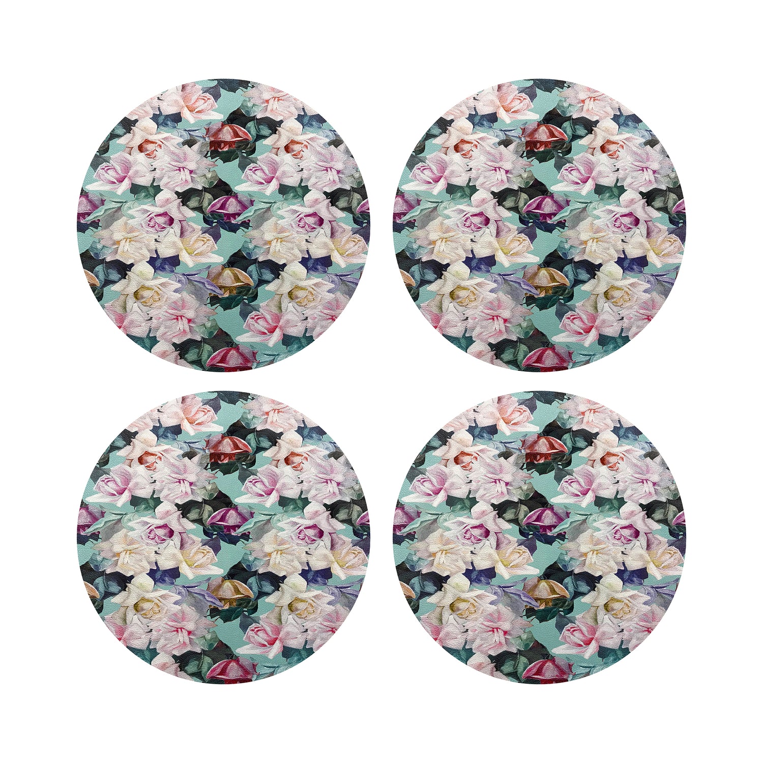 Passion Laduree Vegan Leather Round Coasters