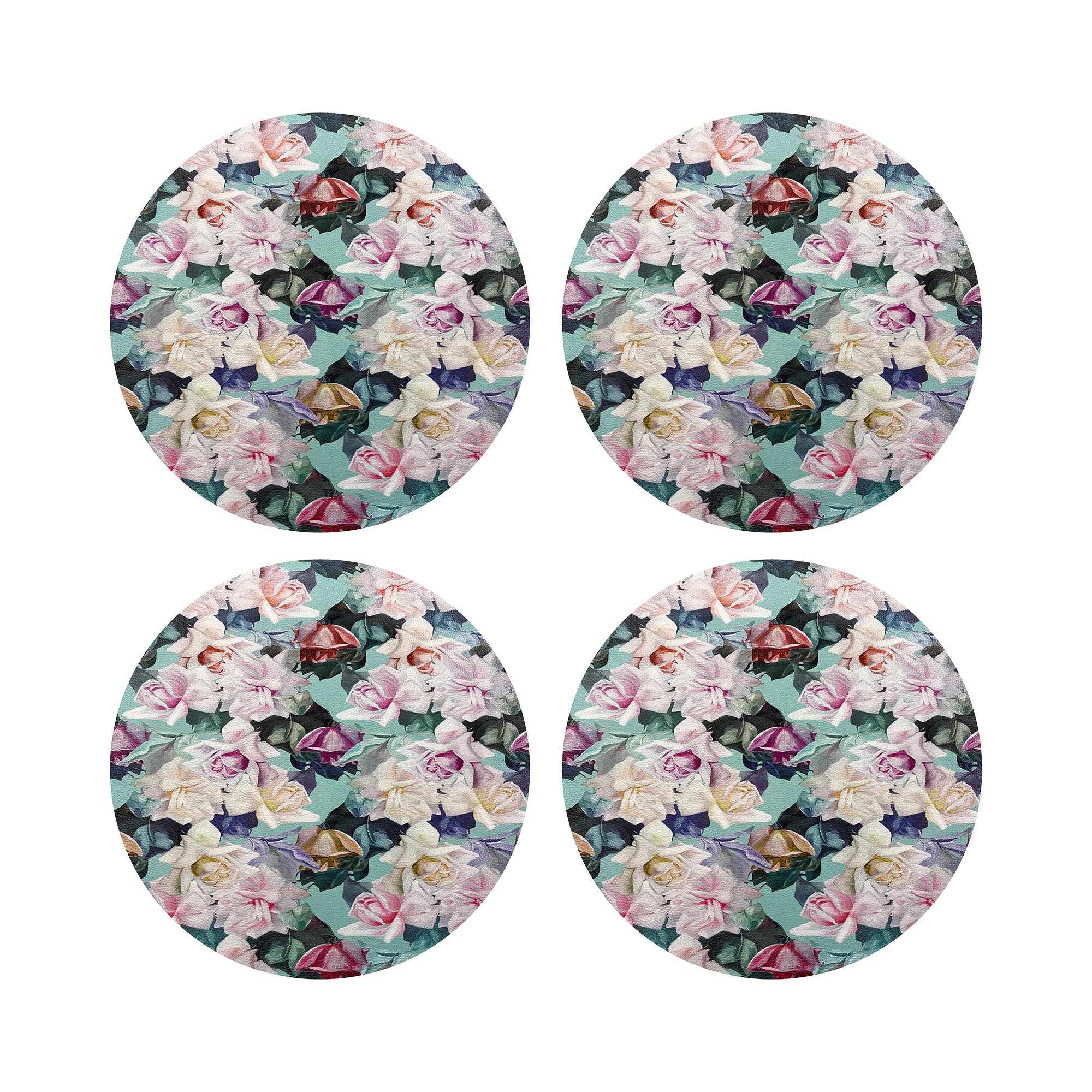 Passion Laduree Vegan Leather Round Coasters