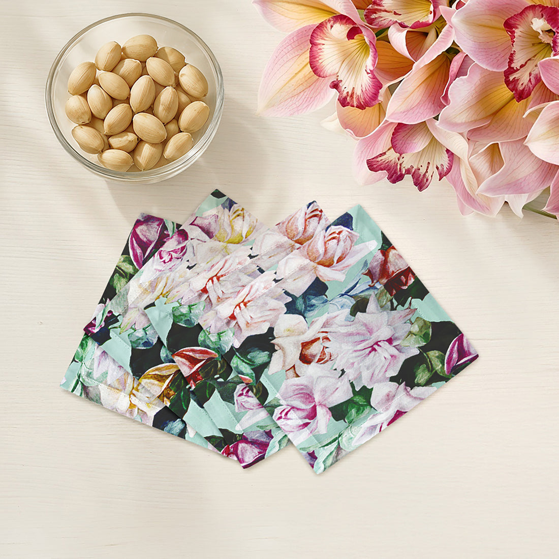 Passion Laduree Cotton Sateen Cocktail Napkins - nicolettemayer.com