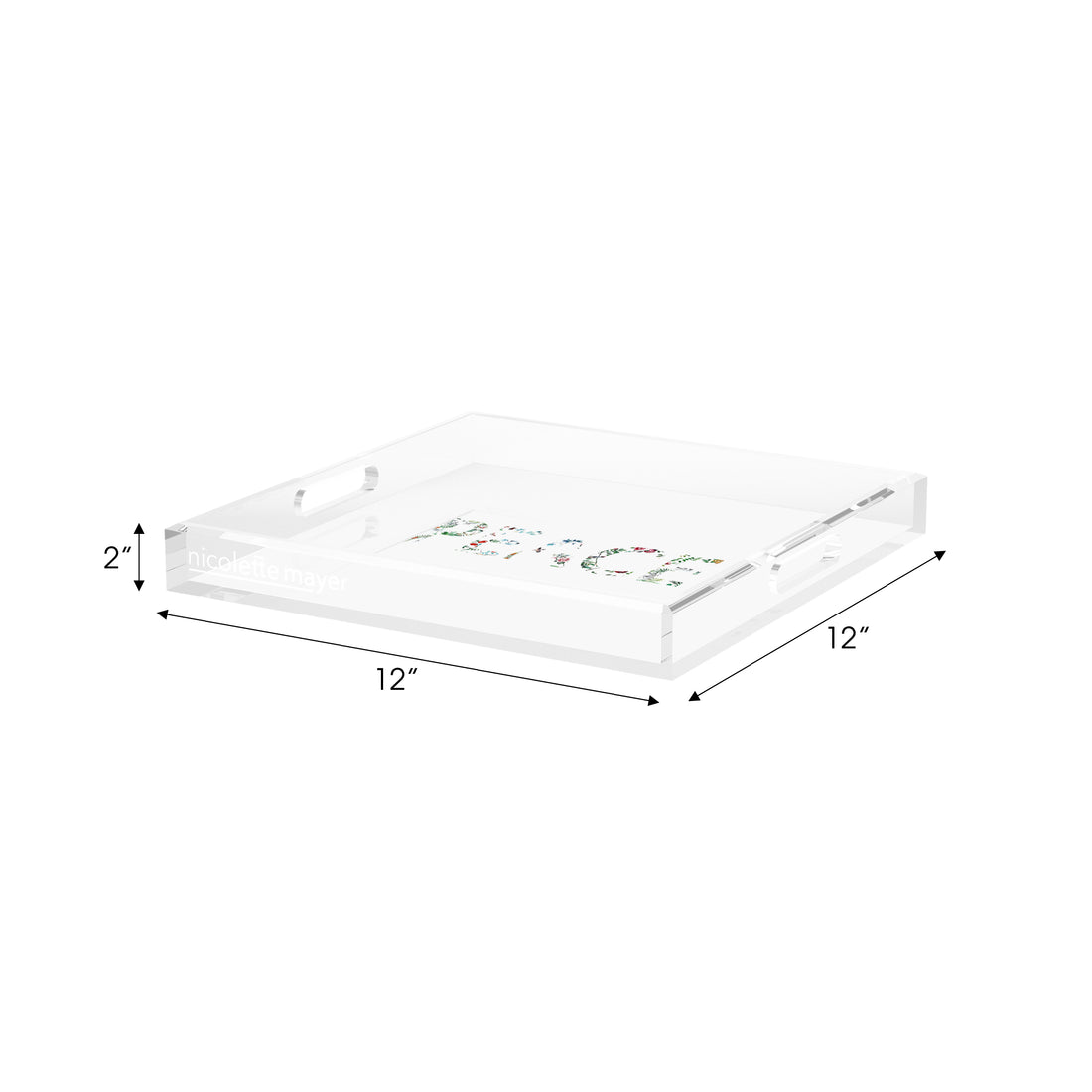 Peace Lost Pavillion Acrylic Decorative Tray, 12 x 12 in. by Nicolette Mayer 
