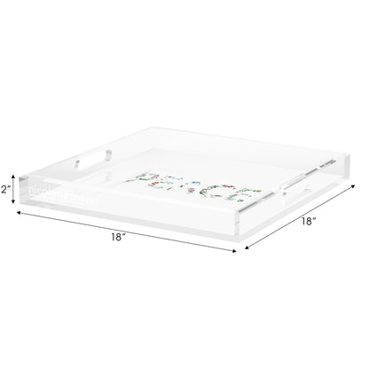 Peace Lost Pavillion Acrylic Decorative Tray, 18 x 18 in. by Nicolette Mayer 