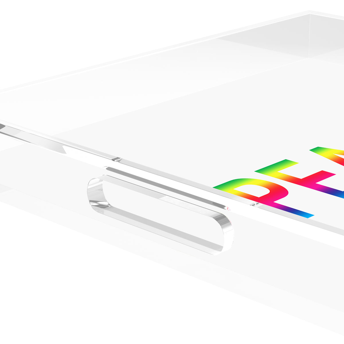 Peace Rainbow Acrylic Decorative Tray, 12 x 12 in. by Nicolette Mayer 