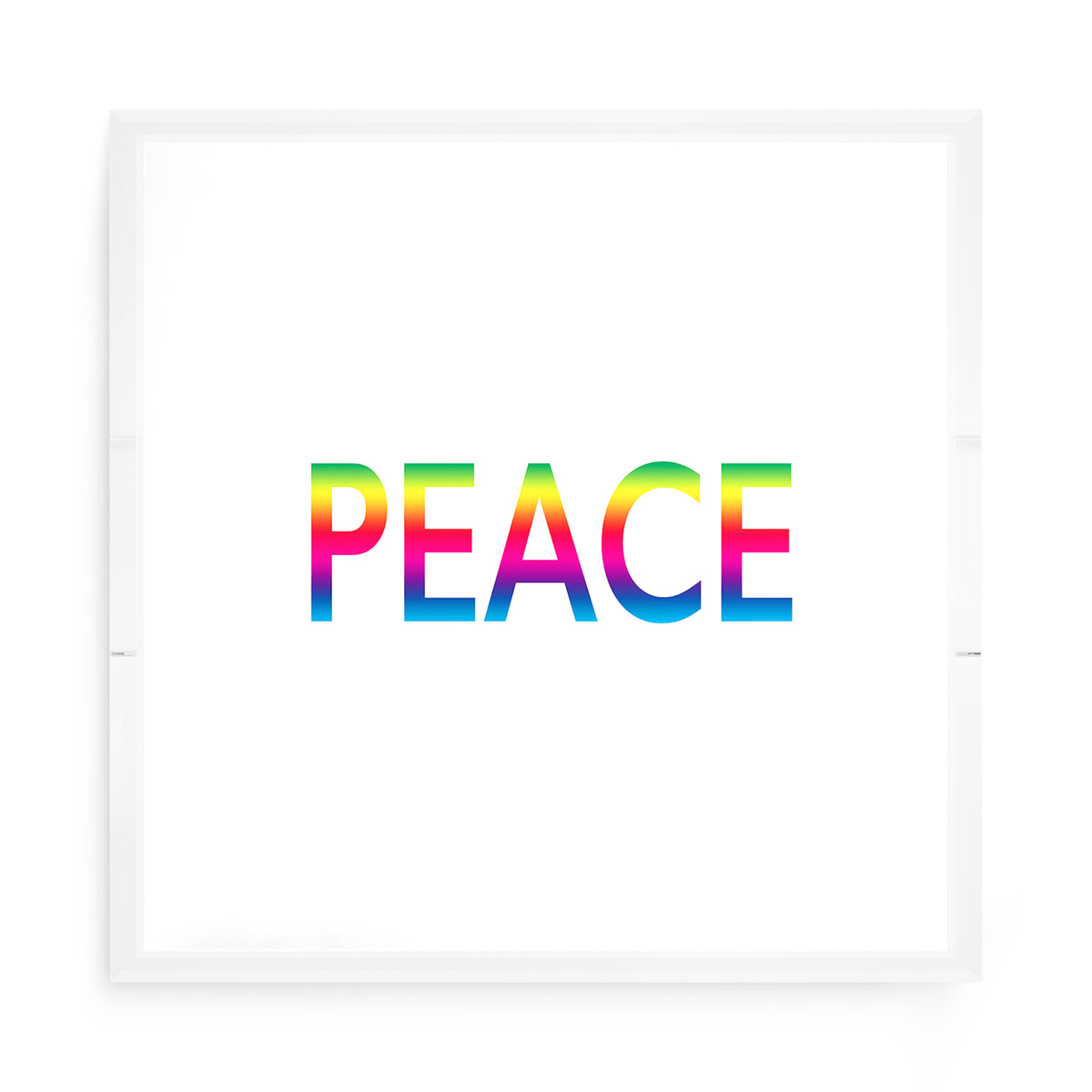 Peace Rainbow Acrylic Decorative Tray, 15 x 15 in. by Nicolette Mayer 