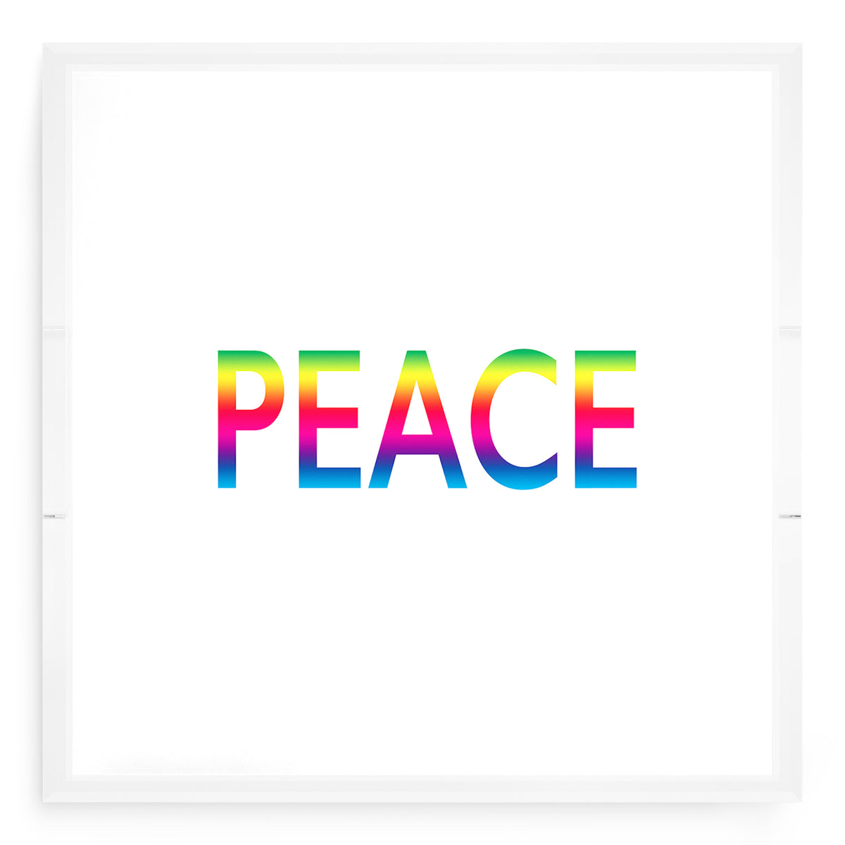 Peace Rainbow Acrylic Decorative Tray, 18 x 18 in. by Nicolette Mayer 