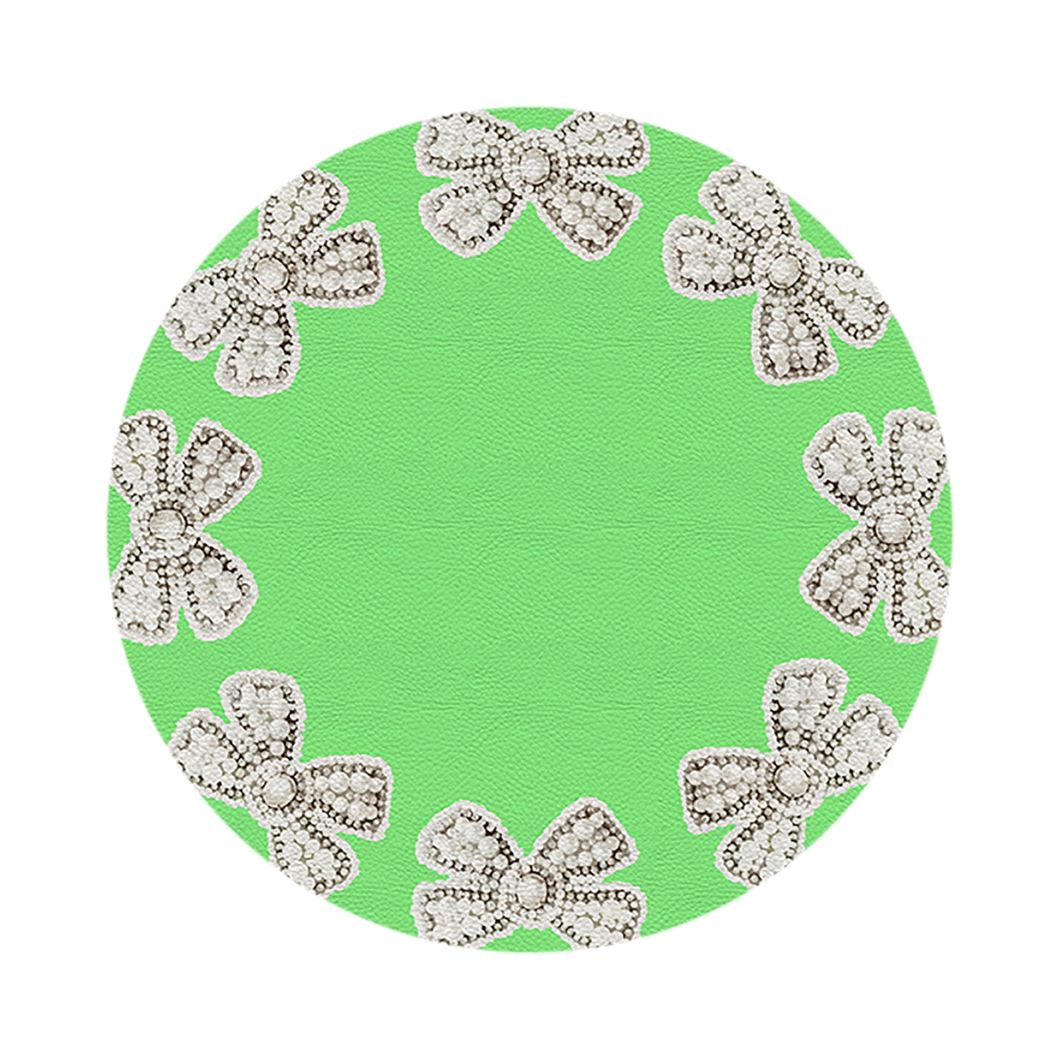 Pearl Bow Colony 16&quot; Round Pebble Placemats, Set of 4 - nicolettemayer.com
