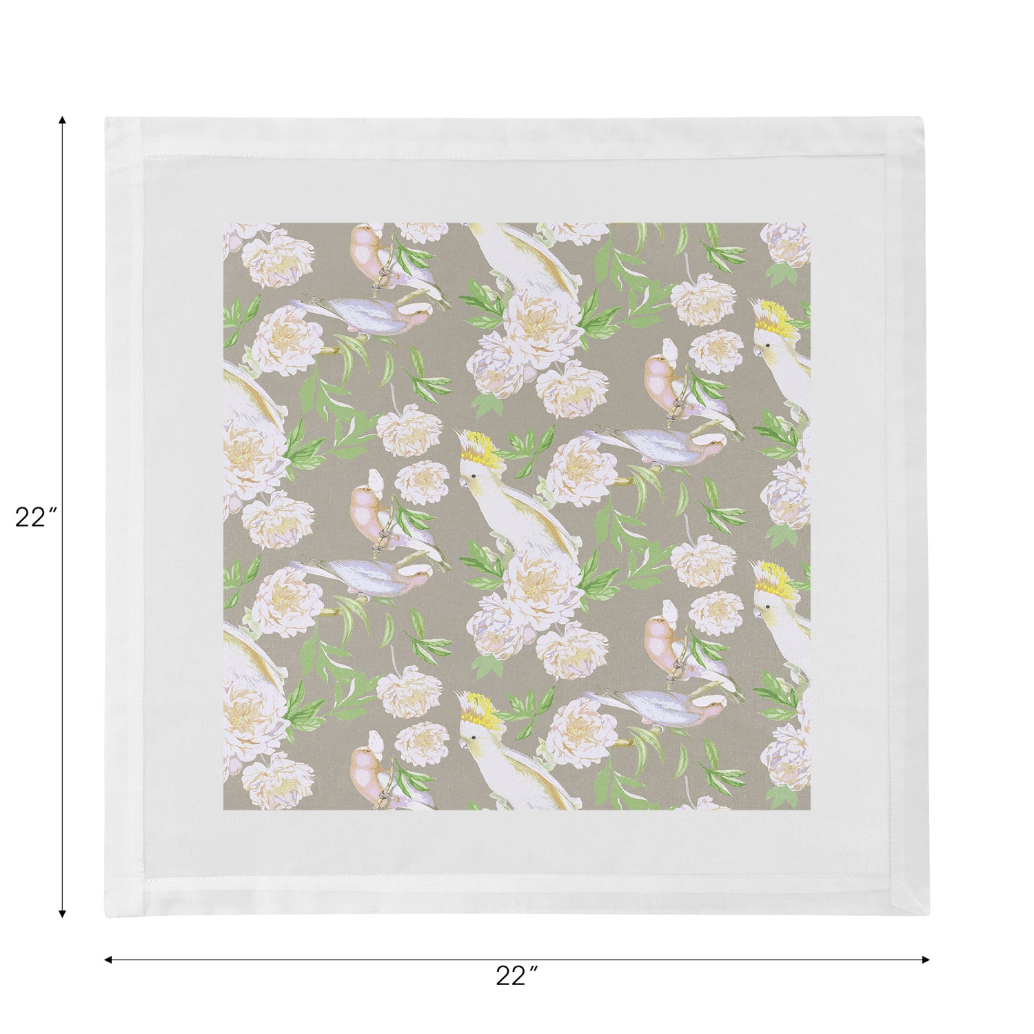 Peony Inspira Breakers Cotton Sateen Dinner Napkins - nicolettemayer.com