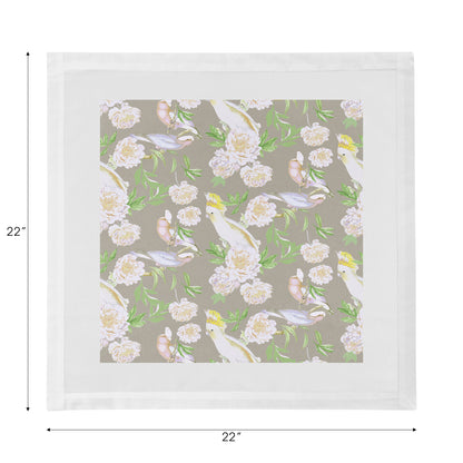 Peony Inspira Breakers Cotton Sateen Dinner Napkins - nicolettemayer.com