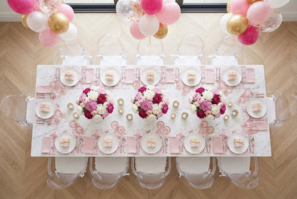 Peony Passion Soft Pink Rectangle Paper Placemat