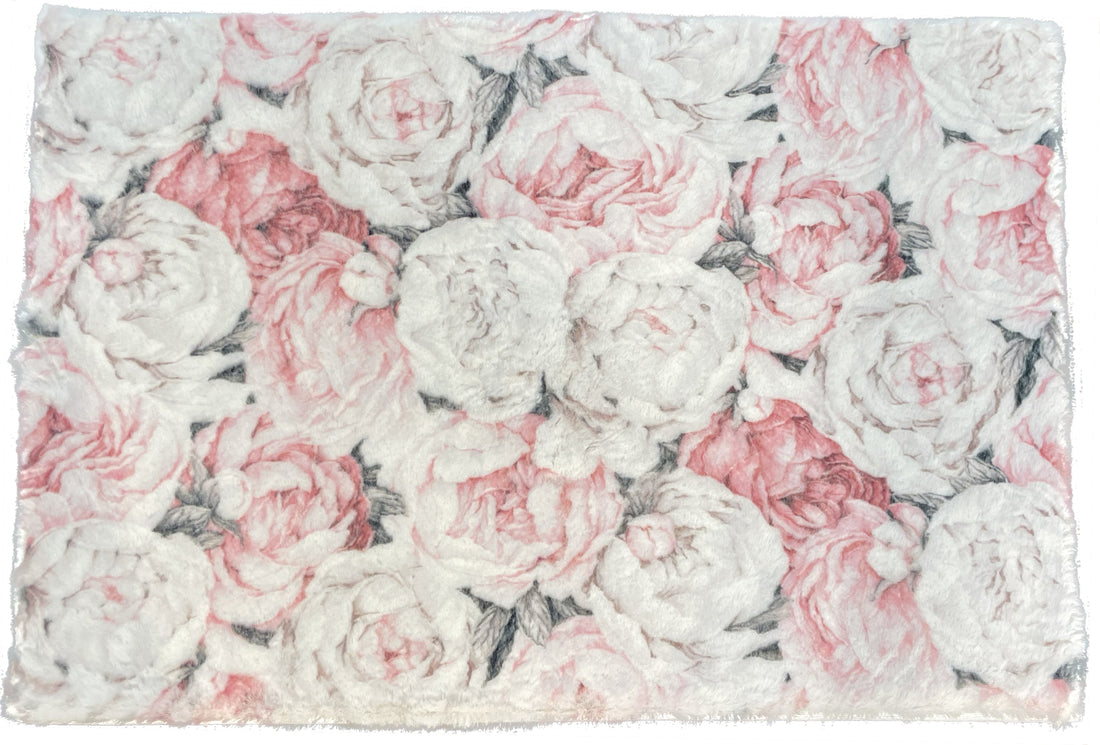 Peony Passion Soft Pink Rectangle Cloud Washables Rug