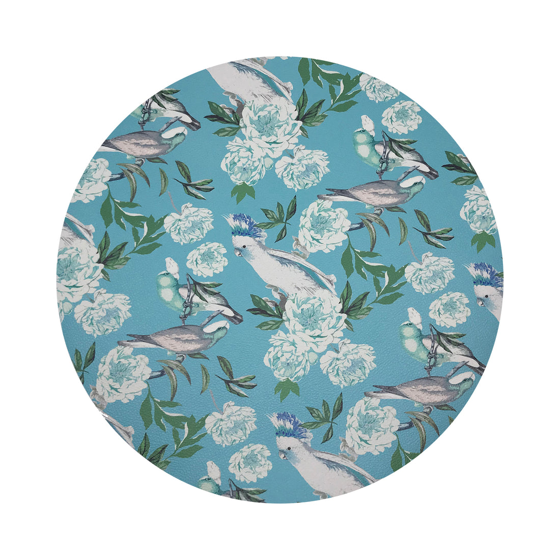 Peony Inspira Azur 16&quot; Round Pebble Placemat, Set Of 4 - nicolettemayer.com