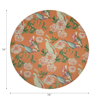 Peony Inspira Bellini 16&quot; Round Pebble Placemats, Set of 4 - nicolettemayer.com
