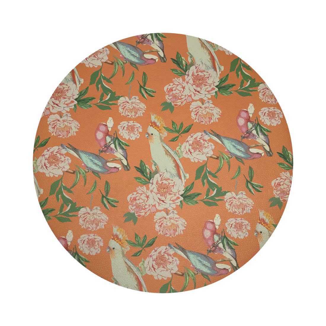 Peony Inspira Bellini 16&quot; Round Pebble Placemat, Set Of 4 - nicolettemayer.com
