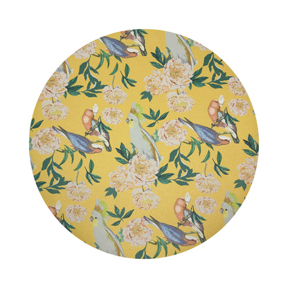 Peony Inspira Goldenrod 16&quot; Round Pebble Placemats, Set of 4 - nicolettemayer.com
