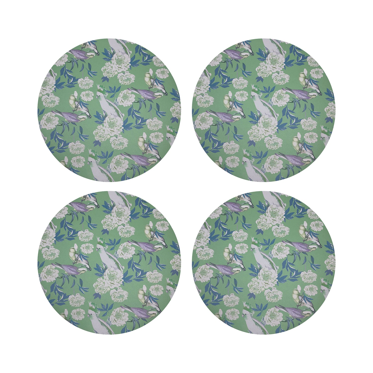 Peony Inspira Tropical 16&quot; Round Pebble Placemats, Set of 4 - nicolettemayer.com
