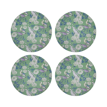 Peony Inspira Tropical 16&quot; Round Pebble Placemats, Set of 4 - nicolettemayer.com
