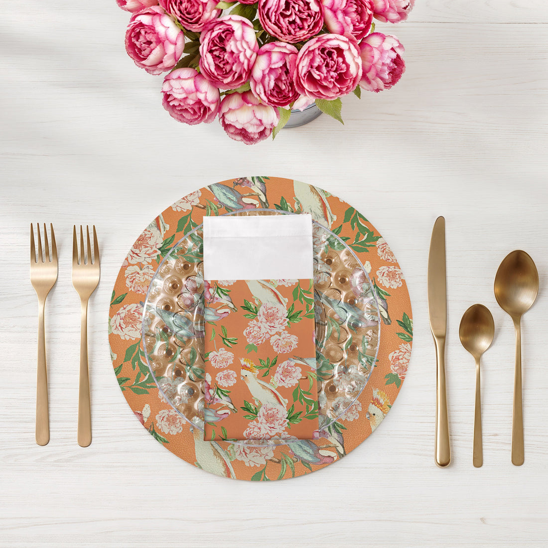 PEONY INSPIRA BELLINI 22"X22" HEMSTITCH DINNER NAPKIN, SET OF 4 - nicolettemayer.com