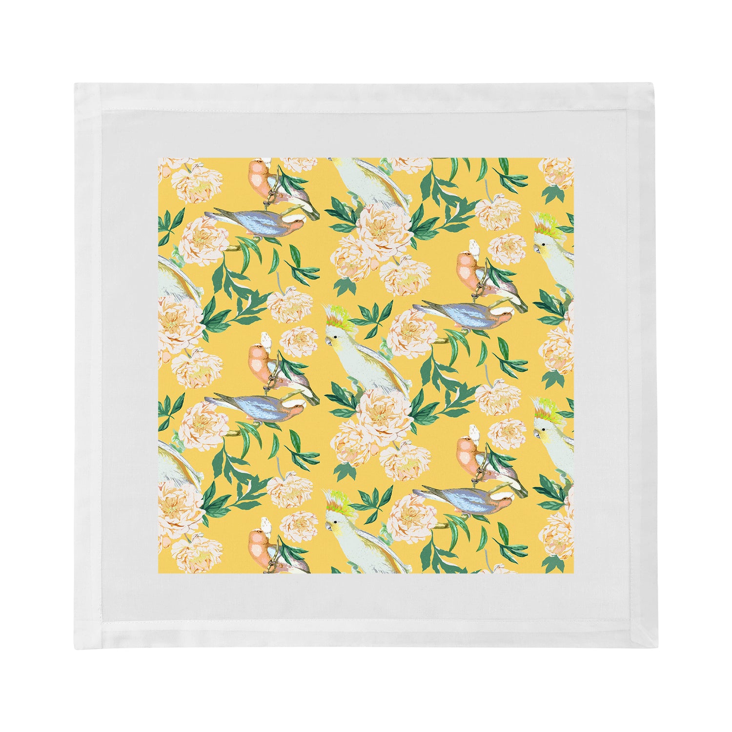 Peony Inspira Goldenrod Cotton Sateen Dinner Napkins - nicolettemayer.com