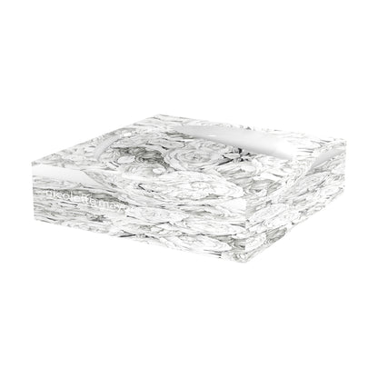 Peony Passion Black White Acrylic Candy Catchall Dish