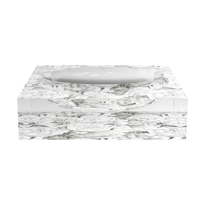 Peony Passion Black White Acrylic Candy Catchall Dish