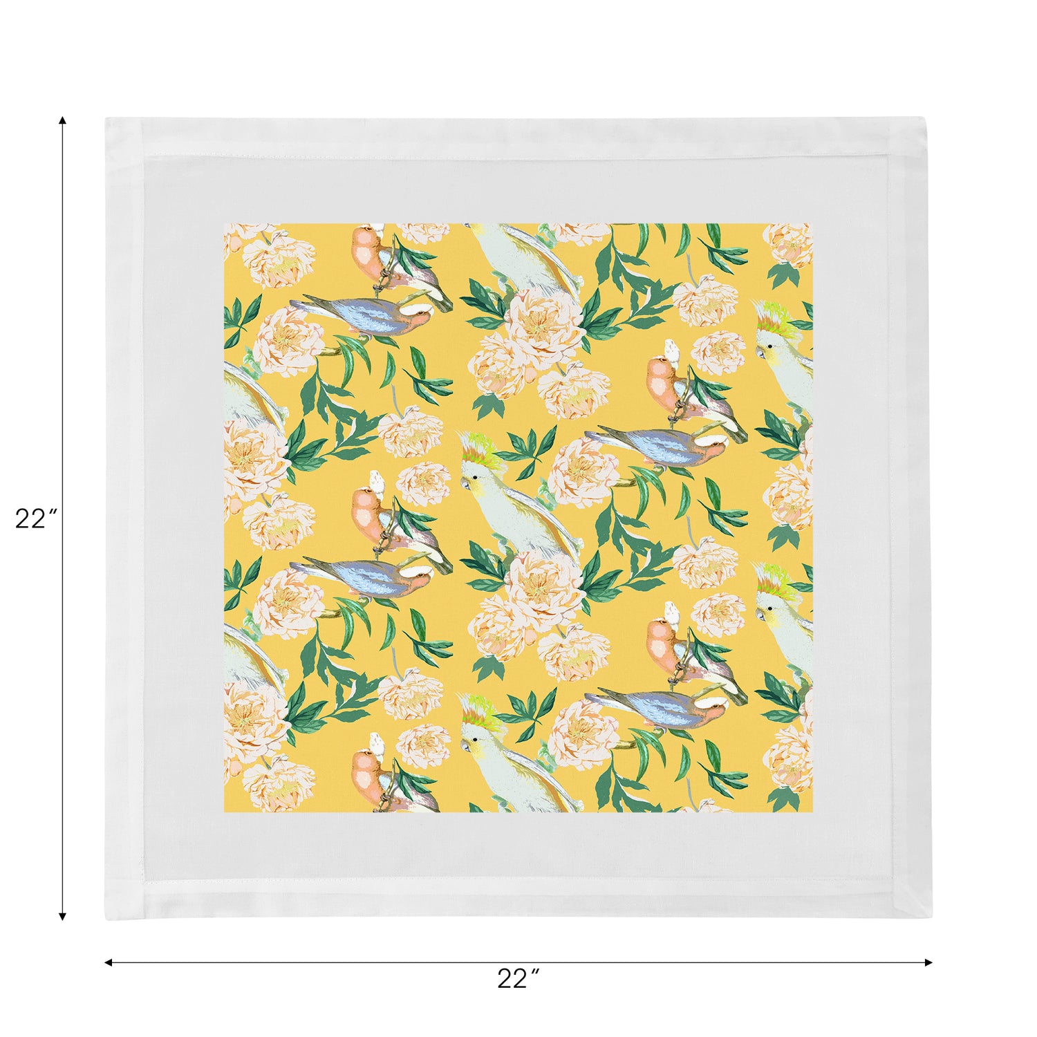 Peony Inspira Goldenrod Cotton Sateen Dinner Napkins - nicolettemayer.com