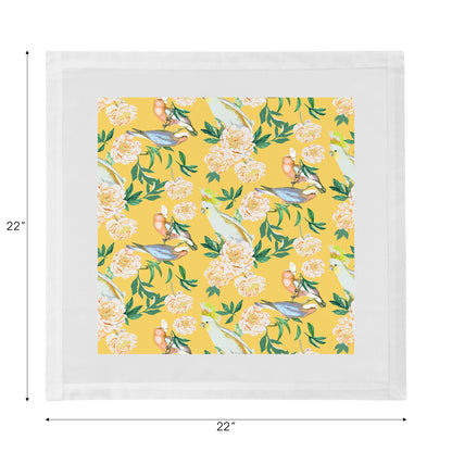 Peony Inspira Goldenrod Cotton Sateen Dinner Napkins - nicolettemayer.com