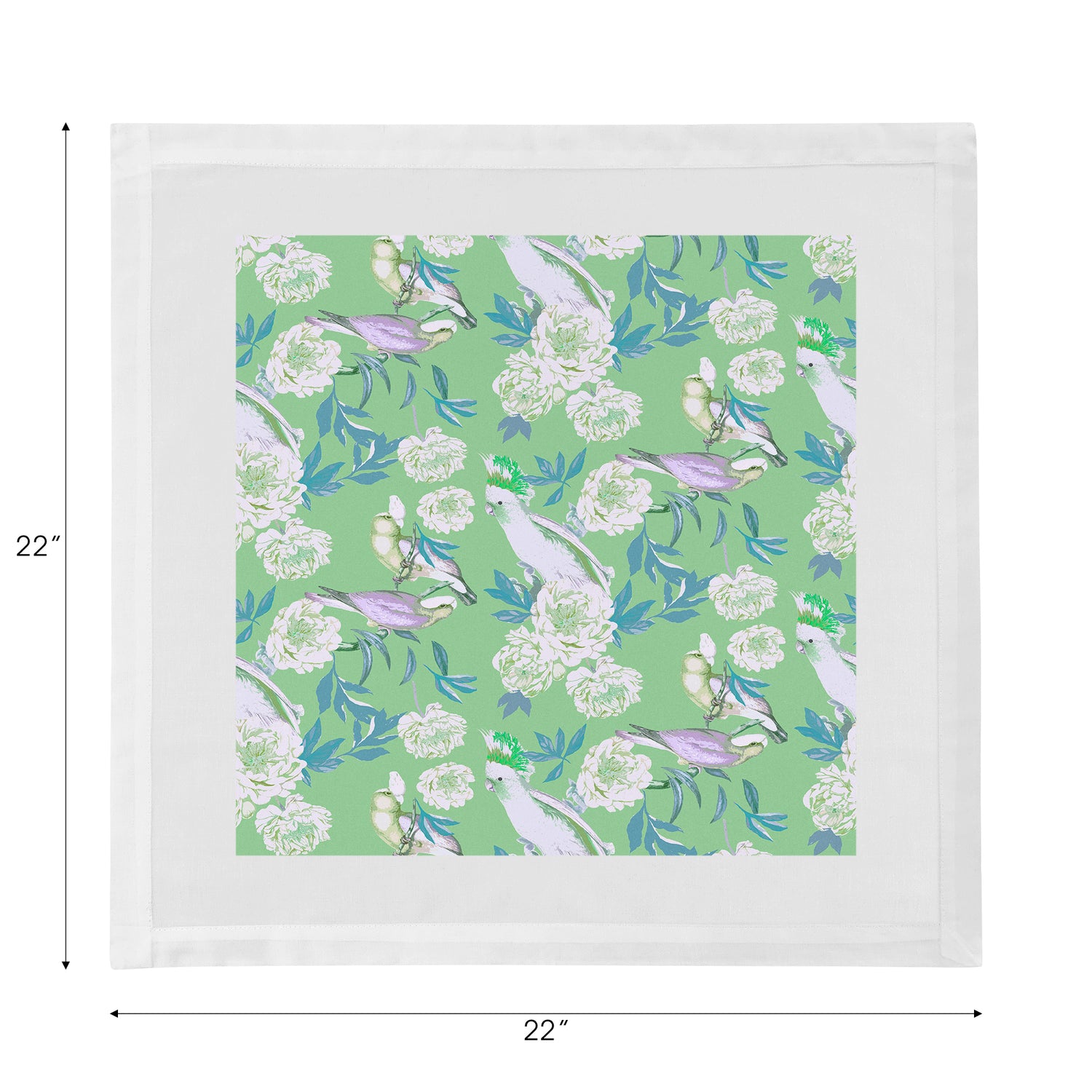 Peony Inspira Tropical Cotton Sateen Dinner Napkins - nicolettemayer.com
