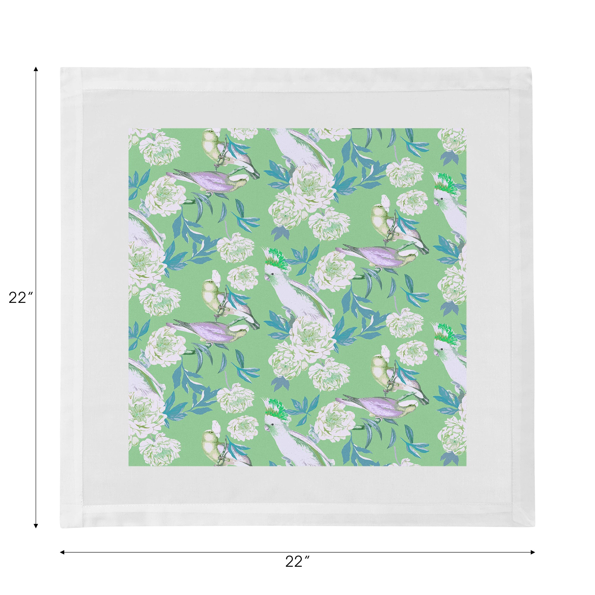 Peony Inspira Tropical Cotton Sateen Dinner Napkins - nicolettemayer.com