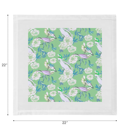 Peony Inspira Tropical Cotton Sateen Dinner Napkins - nicolettemayer.com