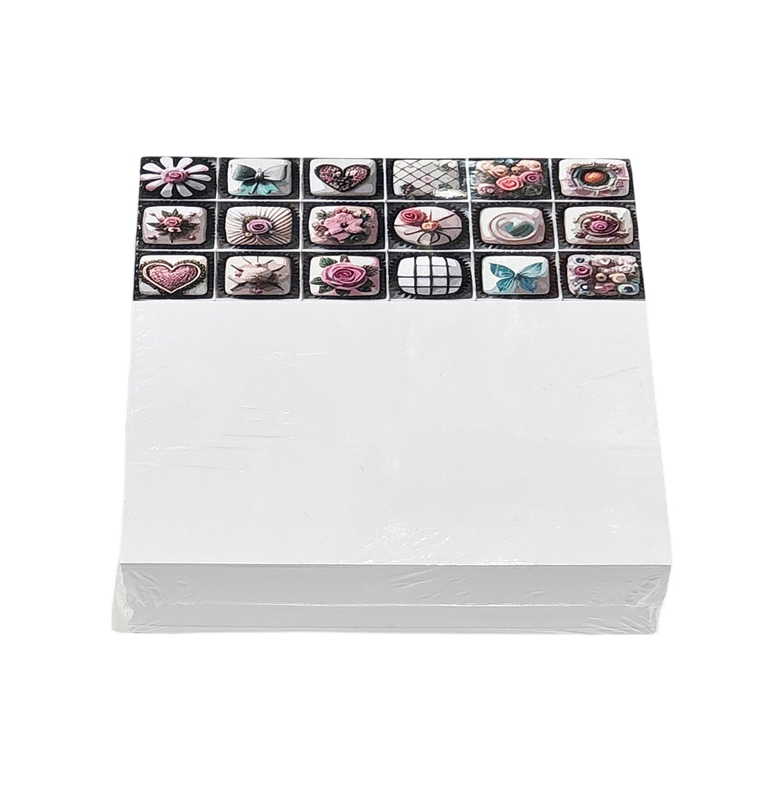 Petite Fours Note Cards With Acrylic Holder