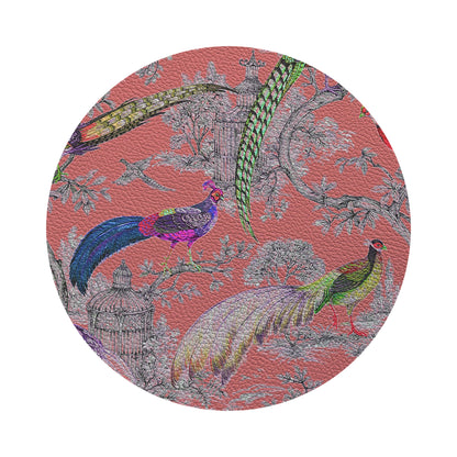 Pheasant Fall Sauvage Loire 16&quot; Round Pebble Placemats, Set of 4 - nicolettemayer.com
