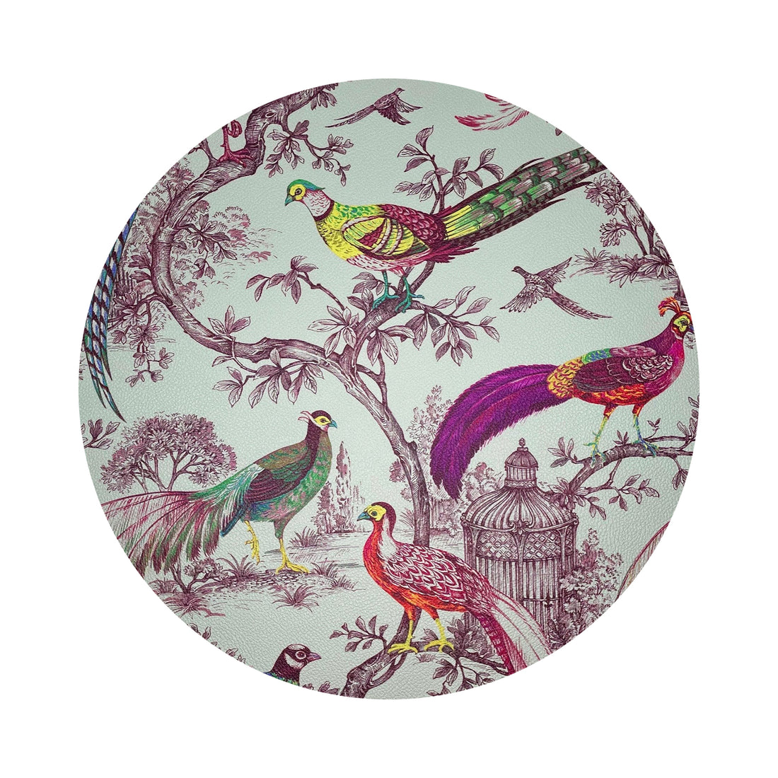 Pheasant Fall Sauvage Meadow 16" Round Pebble Placemats, Set of 4 - nicolettemayer.com