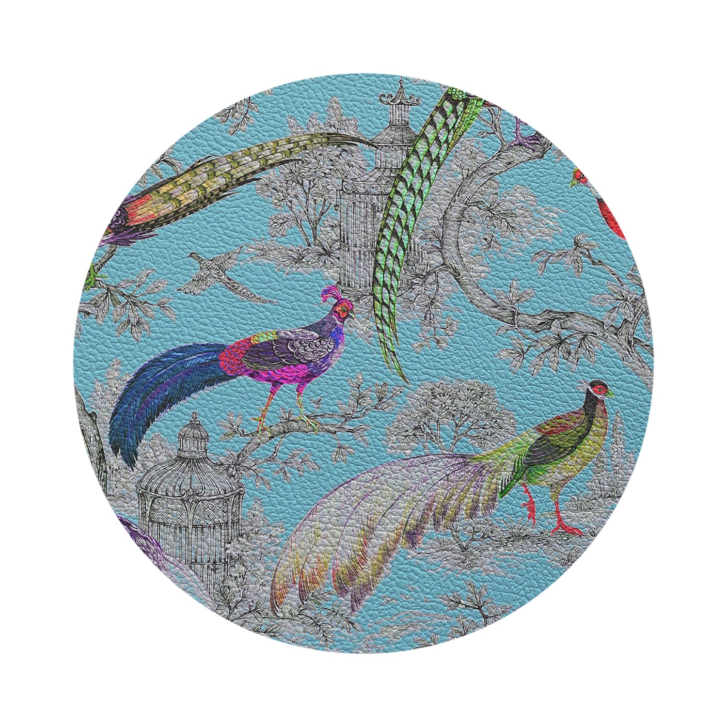 Pheasant Fall Sauvage Orleans 16&quot; Round Pebble Placemats, Set of 4 - nicolettemayer.com
