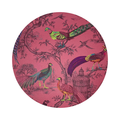 Pheasant Fall Sauvage Paprika 16&quot; Round Pebble Placemats, Set of 4 - nicolettemayer.com
