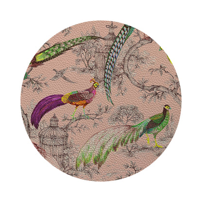 Pheasant Fall Sauvage Savannah 16&quot; Round Pebble Placemats, Set of 4 - nicolettemayer.com
