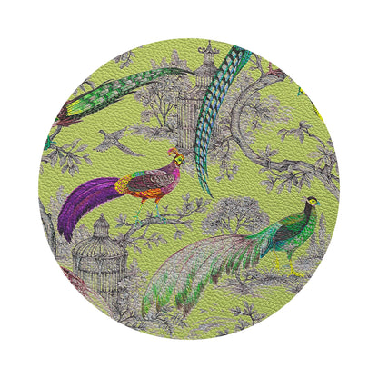 Pheasant Fall Sauvage St Germain 16&quot; Round Pebble Placemats, Set of 4 - nicolettemayer.com
