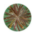Pheasant Feathers Green Vegan Leather Round Pebble Placemat - nicolettemayer.com