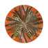Pheasant Feathers Orange Vegan Leather Round Pebble Placemat - nicolettemayer.com