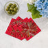 Pheasant Feathers Cotton Sateen Cocktail Napkins by Nicolette Mayer 