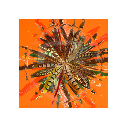 Pheasant Feathers Butternut Acrylic Candy Catchall Dish - nicolettemayer.com