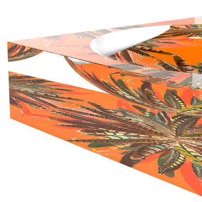 Pheasant Feathers Butternut Acrylic Candy Catchall Dish - nicolettemayer.com