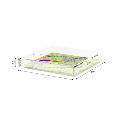 Pheasants Sauvage St Germain 12X12 Acrylic Tray - nicolettemayer.com
