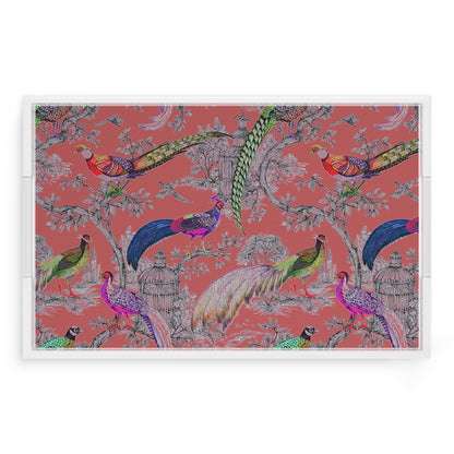 Pheasant Sauvage Loire 22.5X14.5 Acrylic Tray - nicolettemayer.com
