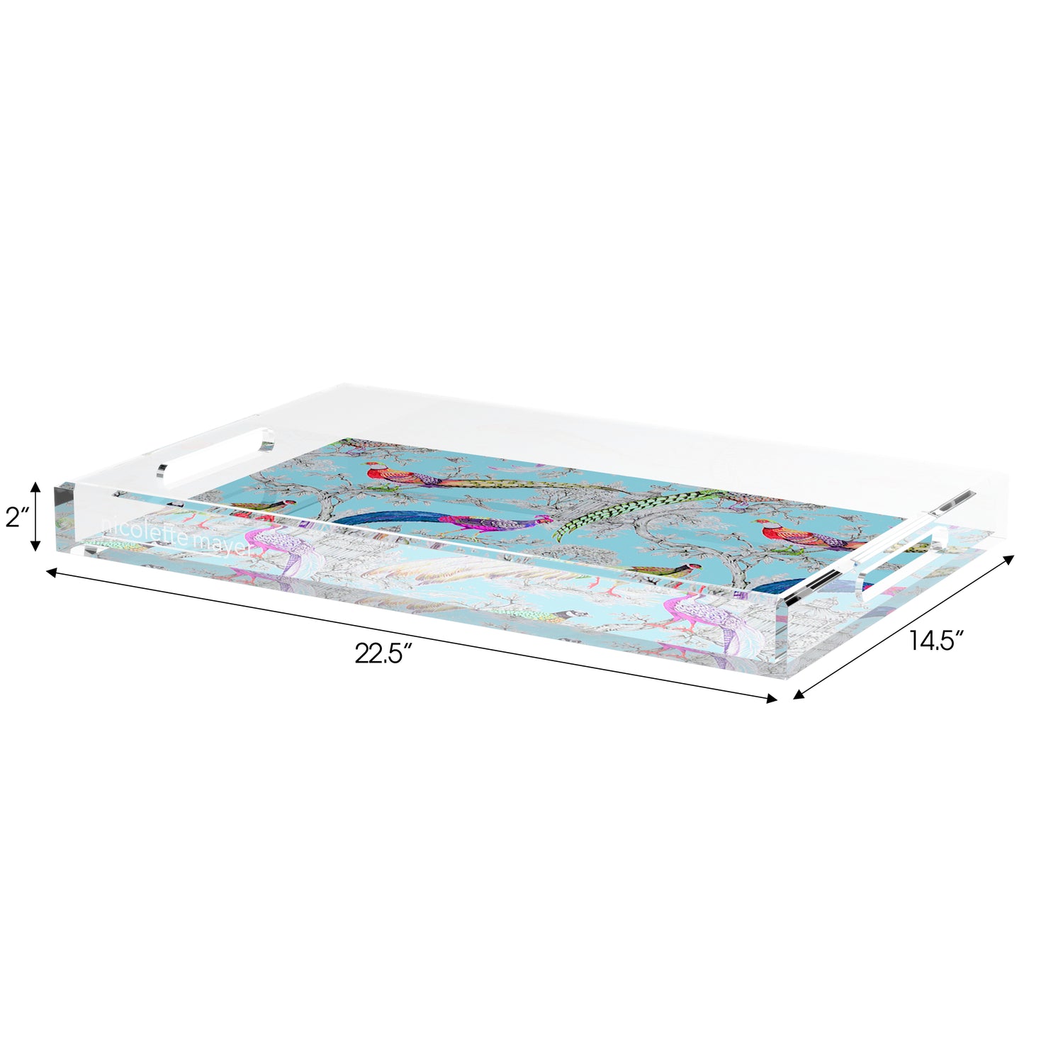 Pheasant Sauvage Orleans 22.5X14.5 Acrylic Tray - nicolettemayer.com
