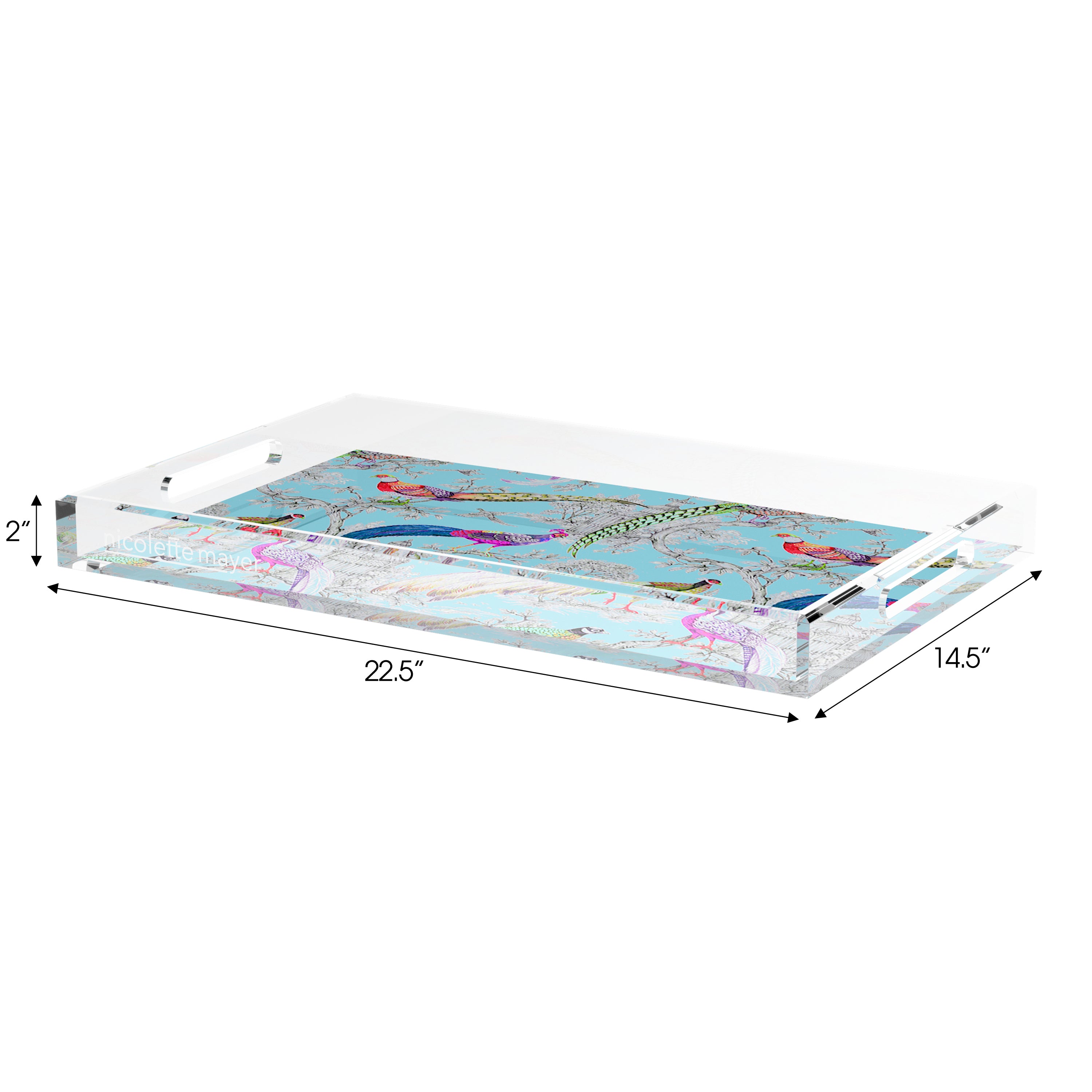 Pheasant Sauvage Orleans 22.5X14.5 Acrylic Tray - nicolettemayer.com
