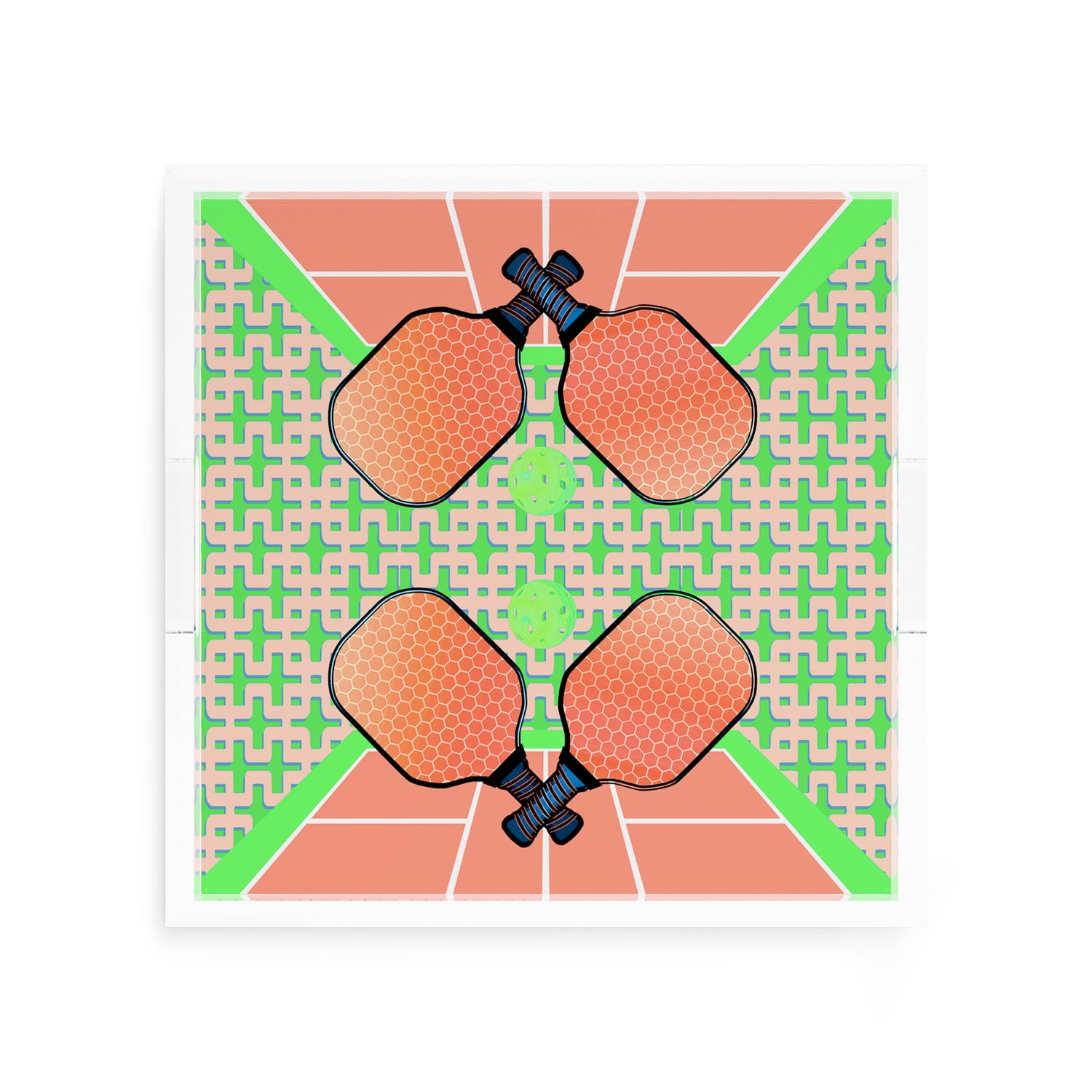 Pickelball Anyone Pam and Emma 12X12 Acrylic Tray - nicolettemayer.com 